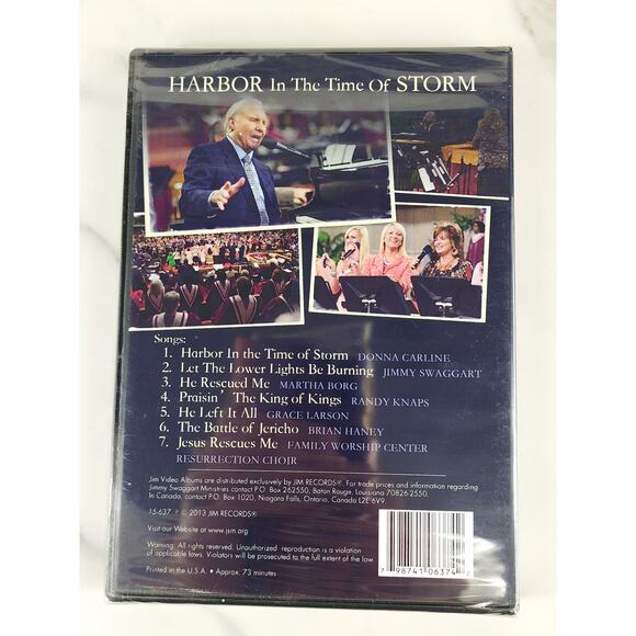 Harbor In The Time Of Storm DVD + CD New Sealed 2013 Jimmy Swaggart Ministries - Picture 4 of 12